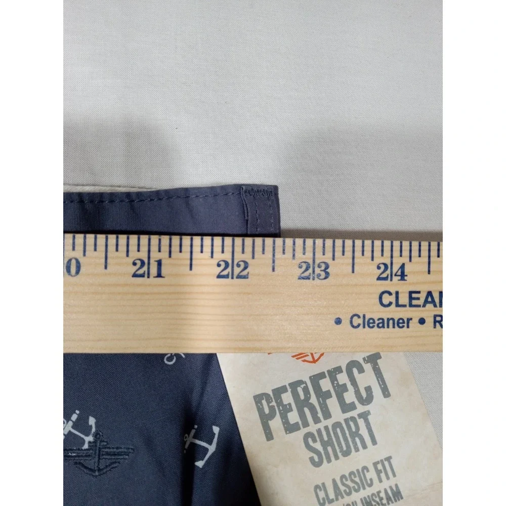 Dockers  Perfect Shorts Men's 44 Anchor Print Gray Smart Phone Pocket